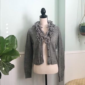 United colors of Benetton gray cardigan wool blend